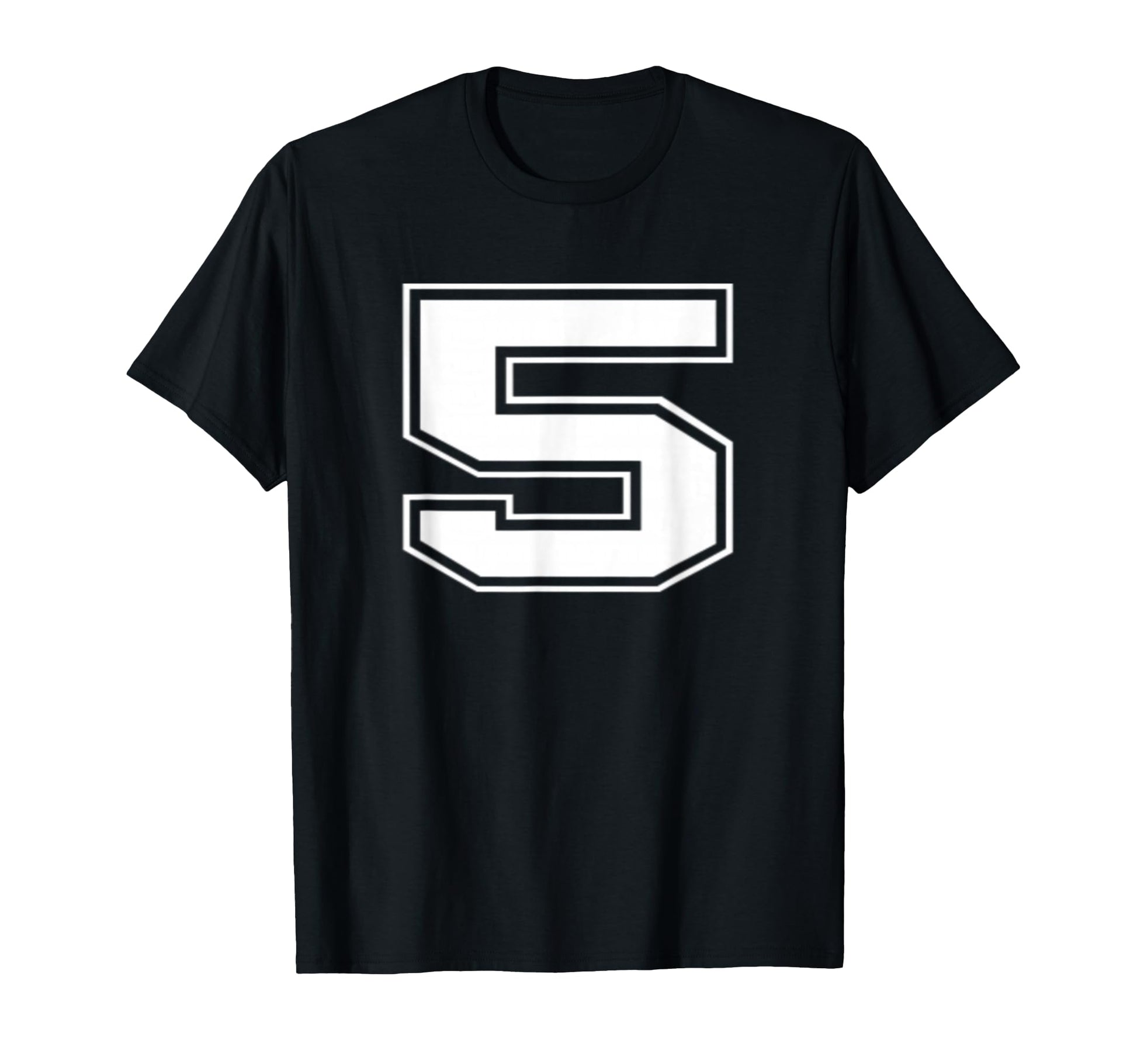 Number 5 Baseball Football Soccer T-Shirt - Custom Art Print Men Women - T-Shirt, Sweatshirt, Hoodie