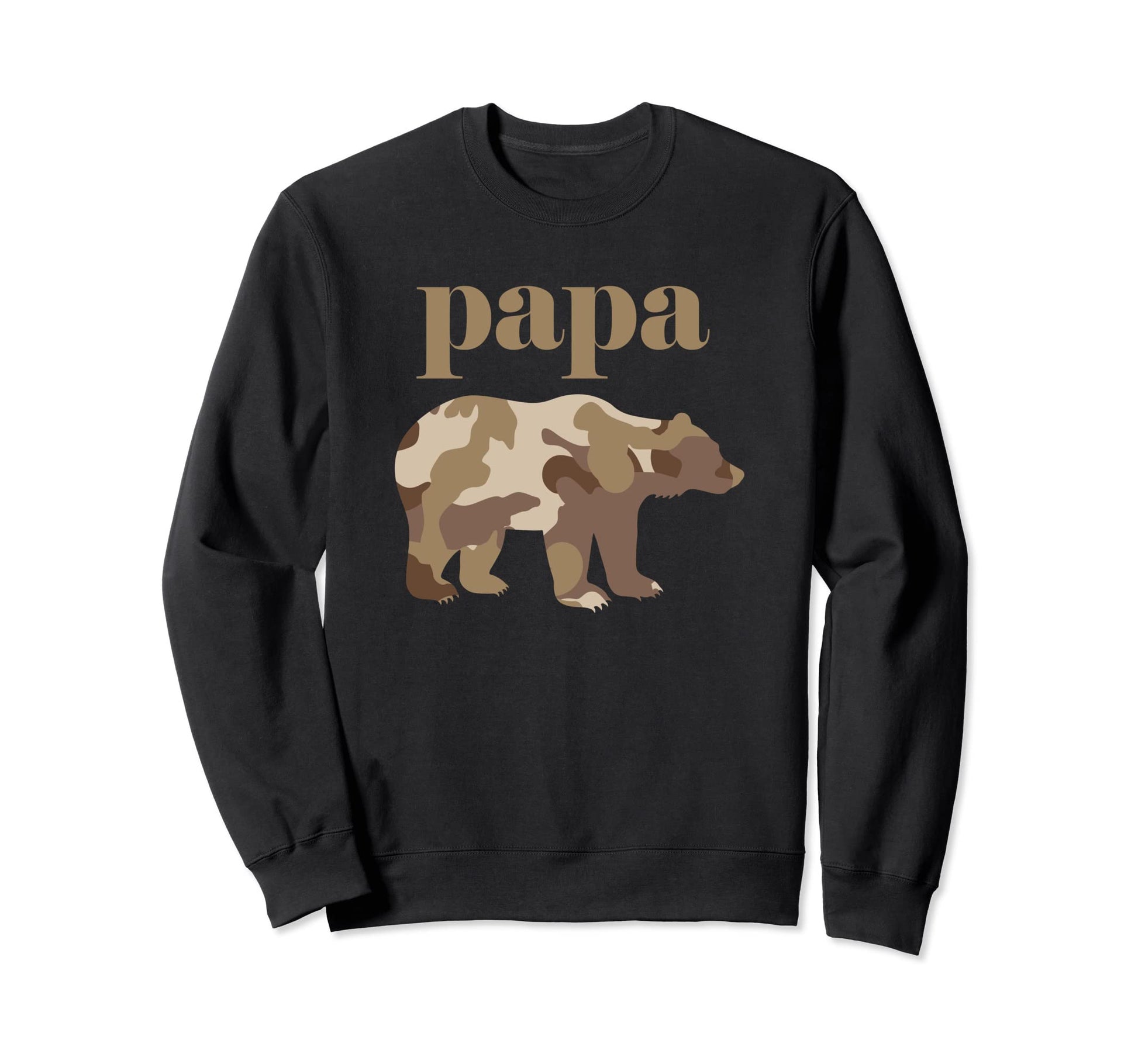 Camo Papa Bear Matching Family Bear Sweatshirt - Fun Novelty Design Unisex - T-Shirt, Sweatshirt, Hoodie