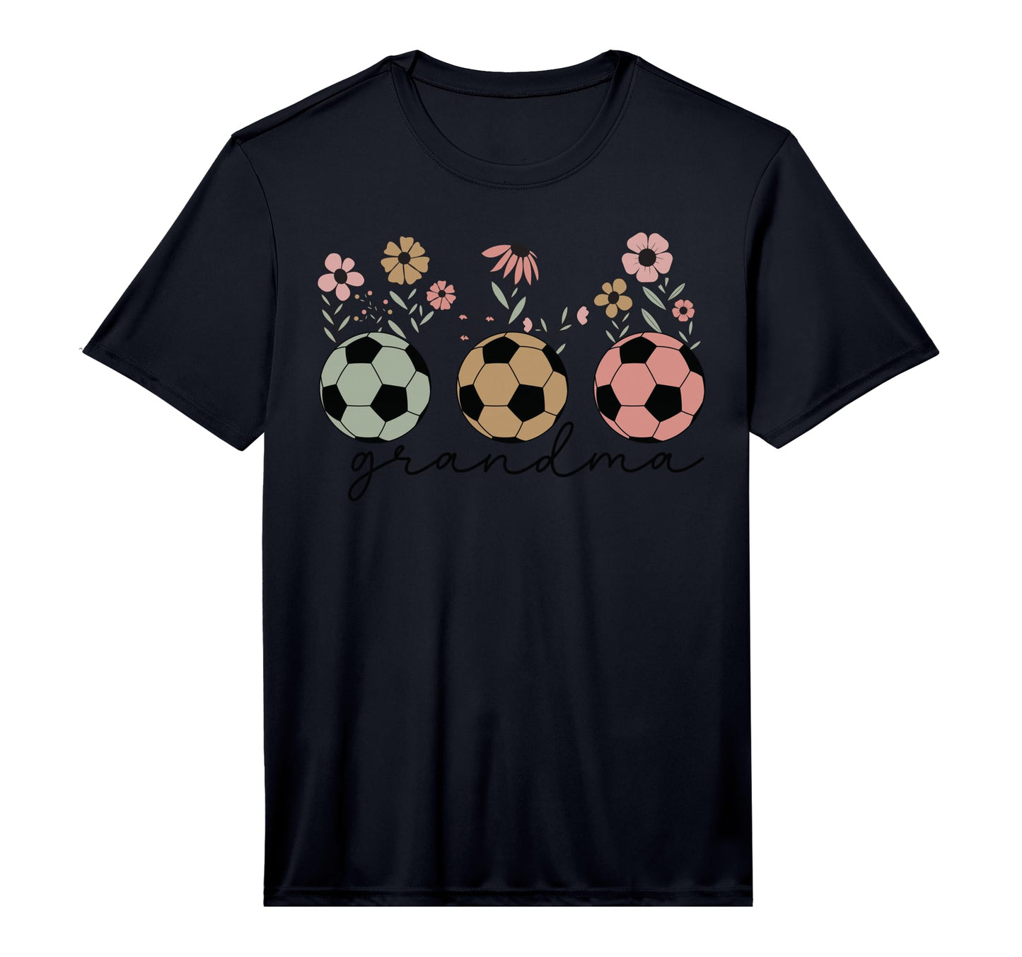 Mens Soccer Grandma Wildflower T-Shirt - Aesthetic Graphic for Adults - T-Shirt, Sweatshirt, Hoodie