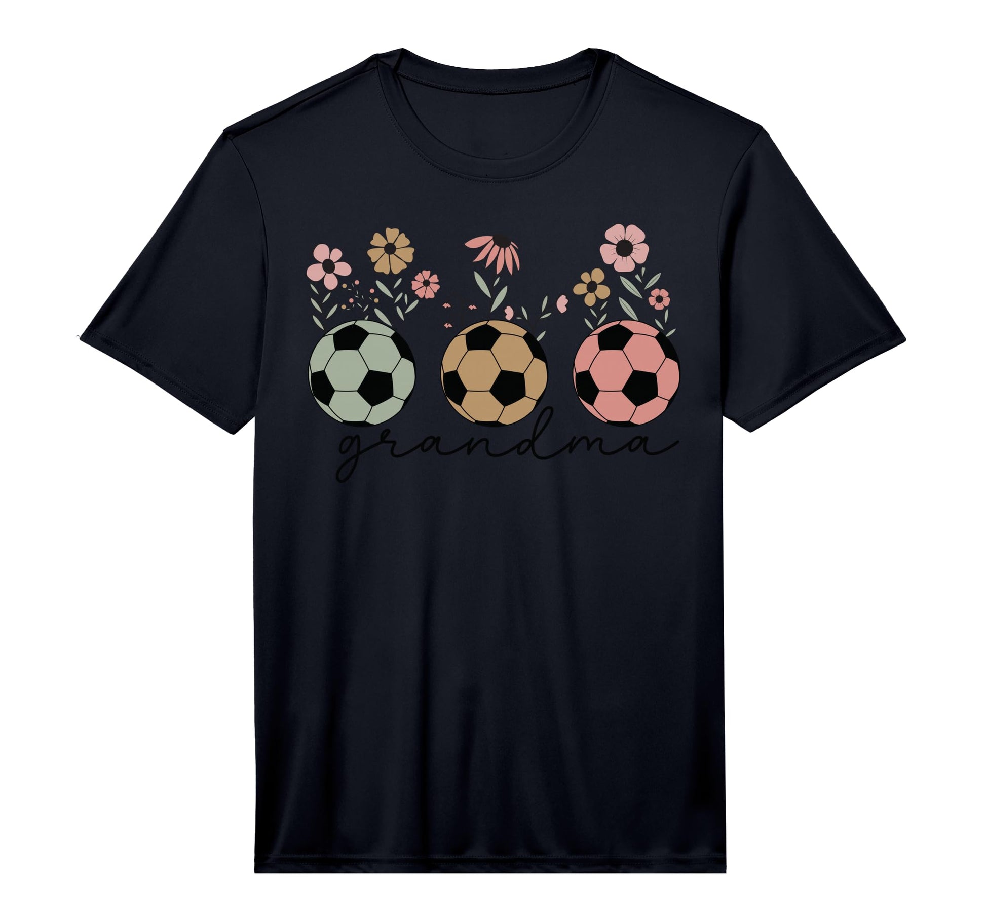 Mens Soccer Grandma Wildflower T-Shirt - Aesthetic Graphic for Adults - T-Shirt, Sweatshirt, Hoodie