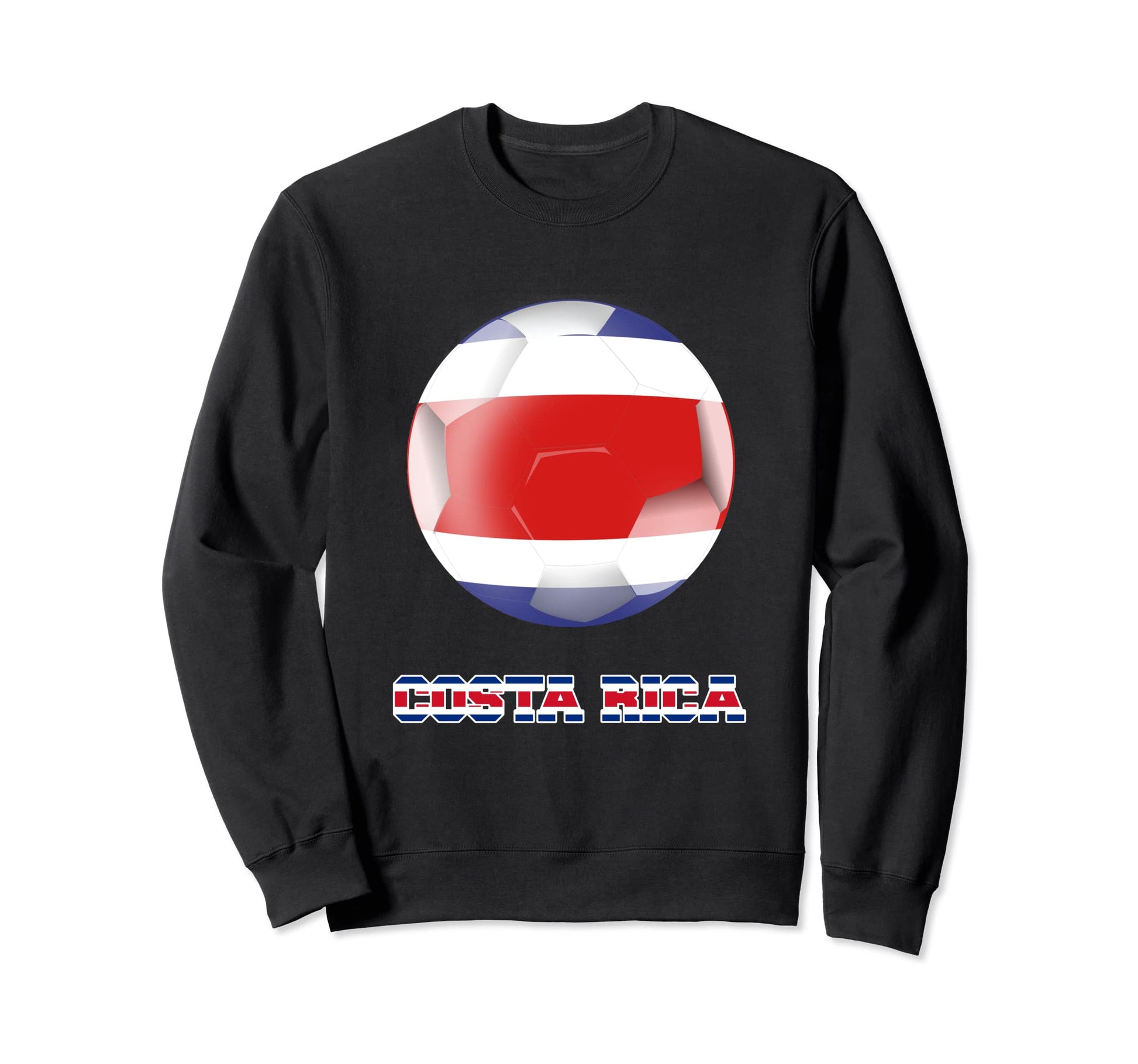 Costa Rica Soccer Soccer Ball Sweatshirt - Aesthetic Graphic for Adults - T-Shirt, Sweatshirt, Hoodie