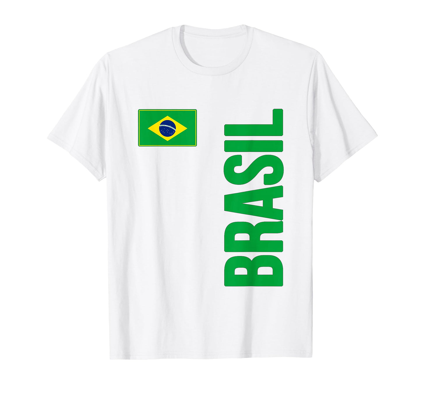 Brazil Brazilian Flag Brasil Gift T-Shirt - Minimalist Print for Adults - T-Shirt, Sweatshirt, Hoodie