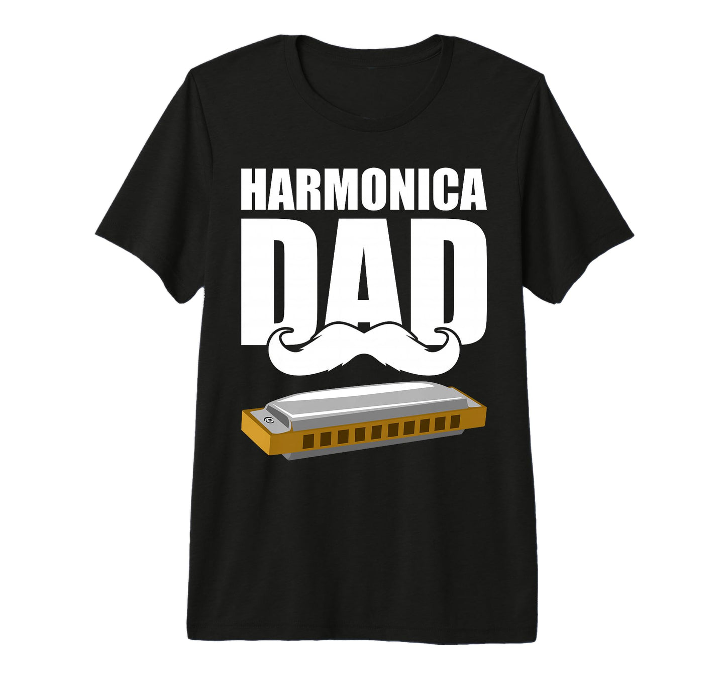 Harmonica Player Dad Musician Music T-Shirt - Fun Novelty Design Unisex - T-Shirt, Sweatshirt, Hoodie