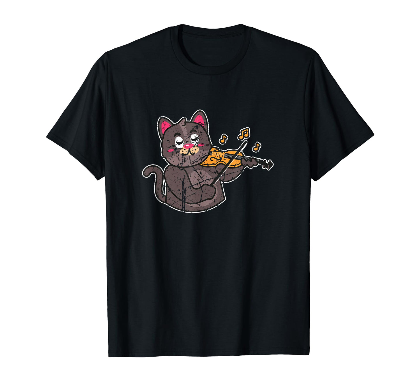 Cat Playing Violin Cat Mom Cat Dad T-Shirt - Aesthetic Graphic Unisex - T-Shirt, Sweatshirt, Hoodie
