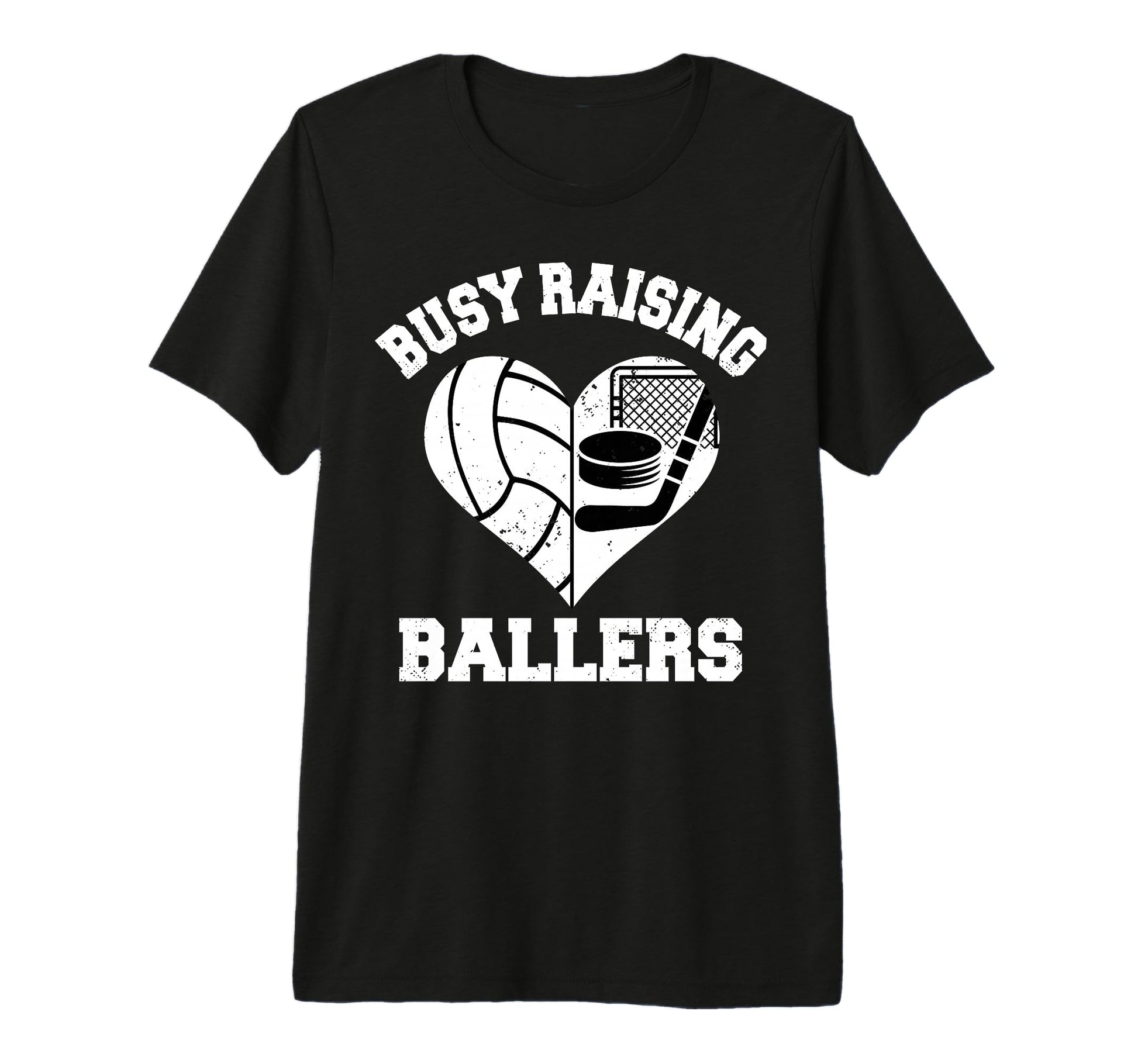 Busy Raising Ballers Volleyball Hockey T-Shirt - Graphic Print for Adults - T-Shirt, Sweatshirt, Hoodie