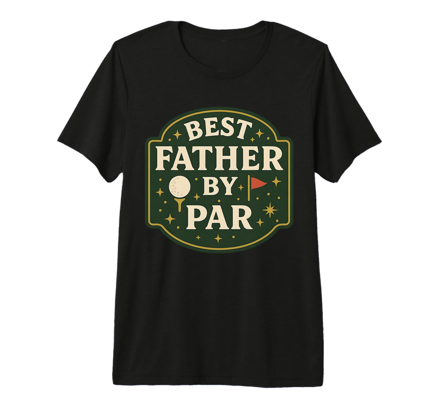 Best Father Par Golf Dad Pun Tri T-Shirt - Custom Art Print for Adults - T-Shirt, Sweatshirt, Hoodie