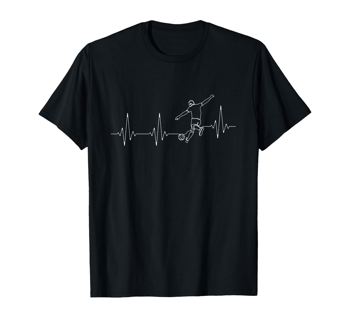 Soccer Shot Striker Heartbeat Soccer T-Shirt - Novelty Apparel for Adults - T-Shirt, Sweatshirt, Hoodie
