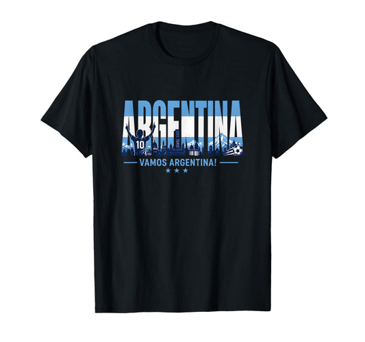 Argentina Soccer Vamos Argentina T-Shirt - Novelty Apparel for Adults - T-Shirt, Sweatshirt, Hoodie