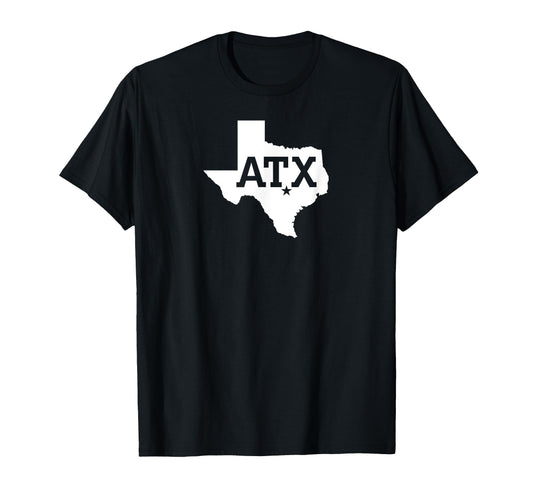 Atx Austin Tx Texas Silhouette T-Shirt - Custom Art Print for Adults - T-Shirt, Sweatshirt, Hoodie