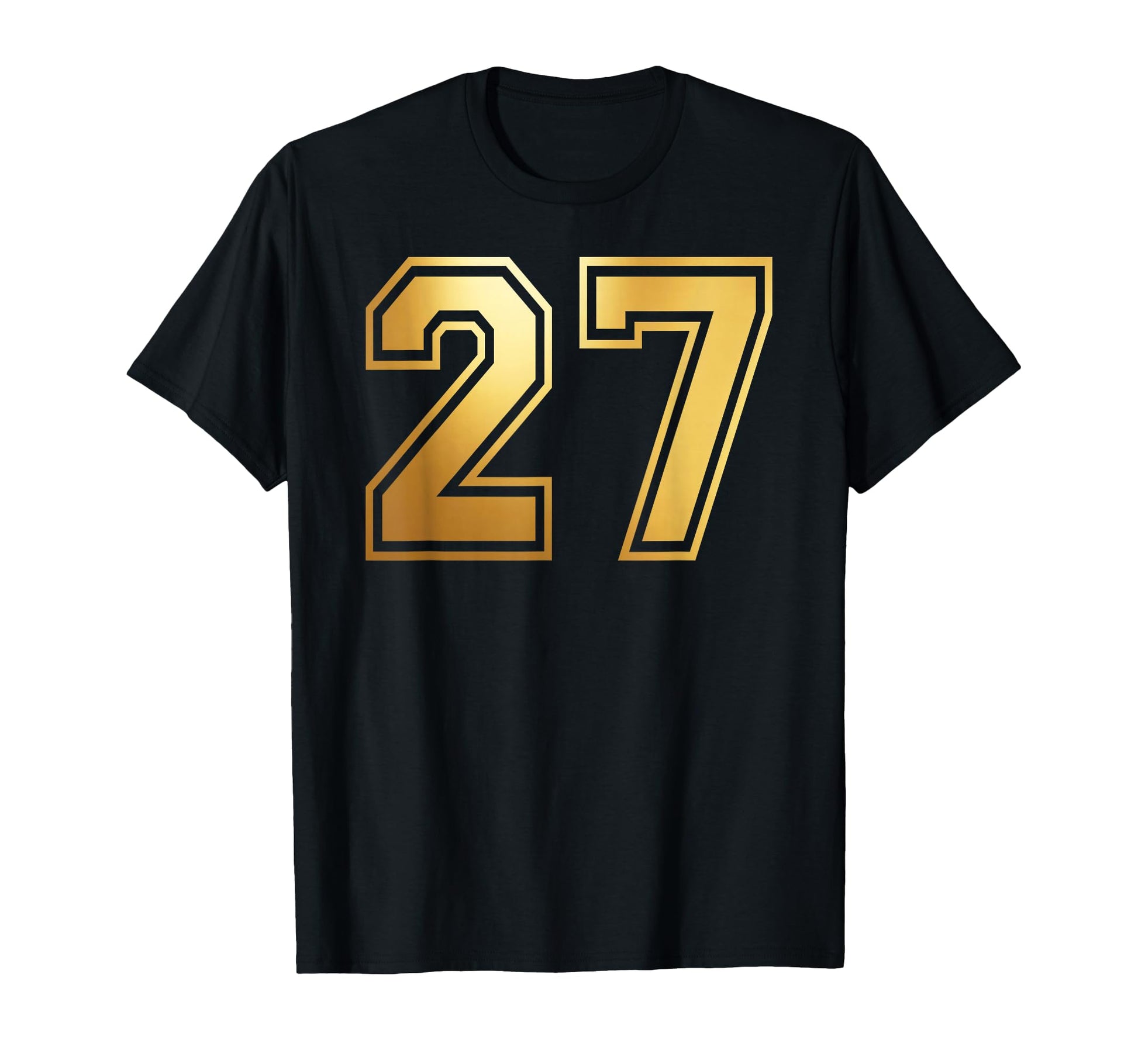 27 Number Twenty Seven Team Sports T-Shirt - Fun Novelty Design for Adults - T-Shirt, Sweatshirt, Hoodie