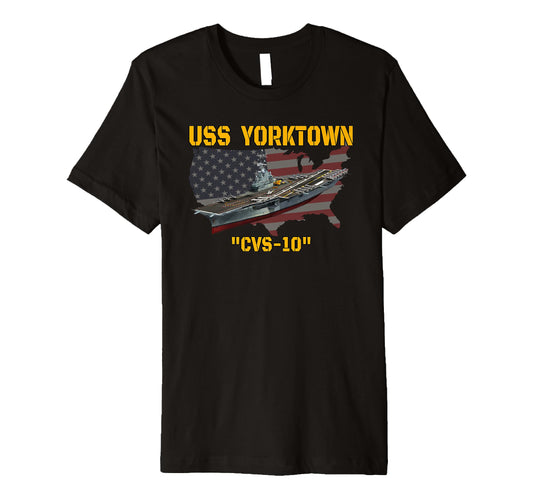 Aircraft Carrier Uss Yorktown Cvs T-Shirt - Casual Everyday Wear Men Women - T-Shirt, Sweatshirt, Hoodie