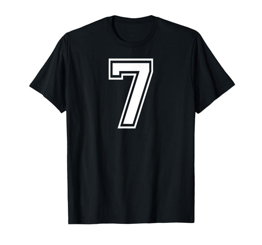 7 Number Seven Team Sports Matching T-Shirt - Minimalist Print Unisex - T-Shirt, Sweatshirt, Hoodie