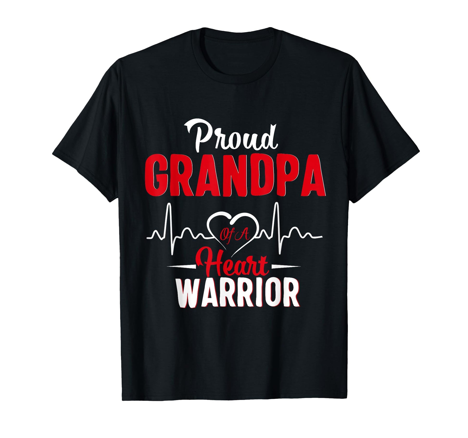 Proud Grandpa Heart Warrior Chd T-Shirt - Graphic Print for Adults - T-Shirt, Sweatshirt, Hoodie