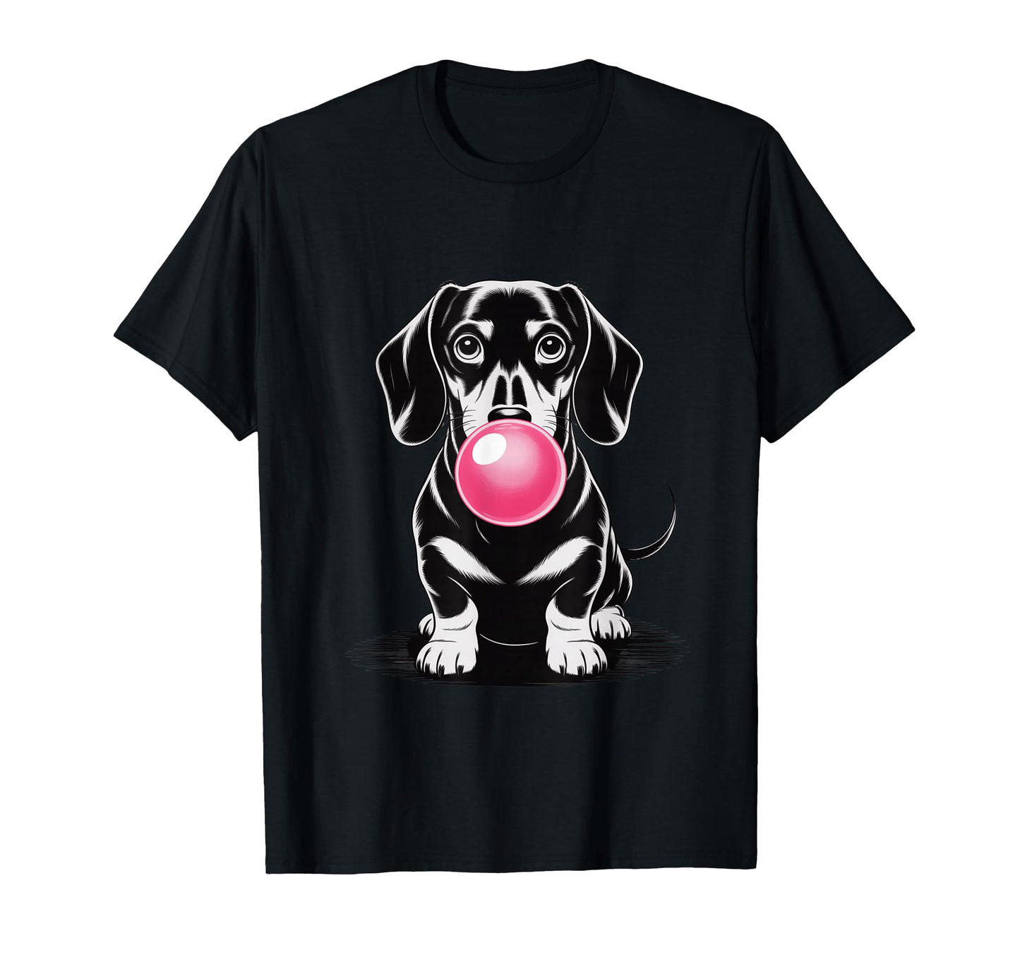 Dachshund Blowing Bubble Wiener Dog T-Shirt - Custom Art Print Men Women - T-Shirt, Sweatshirt, Hoodie