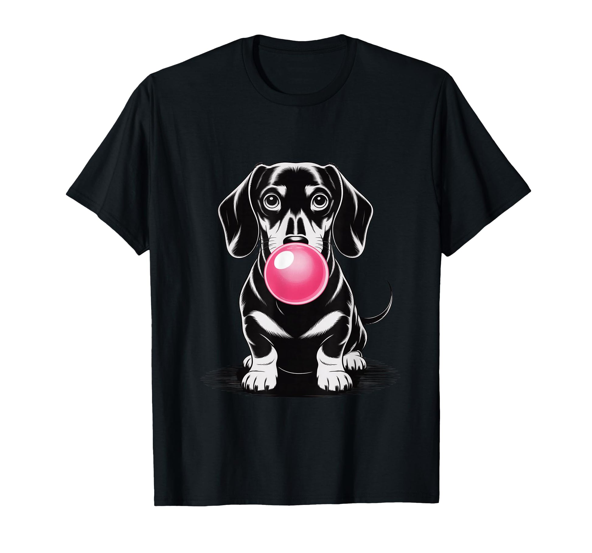 Dachshund Blowing Bubble Wiener Dog T-Shirt - Custom Art Print Men Women - T-Shirt, Sweatshirt, Hoodie