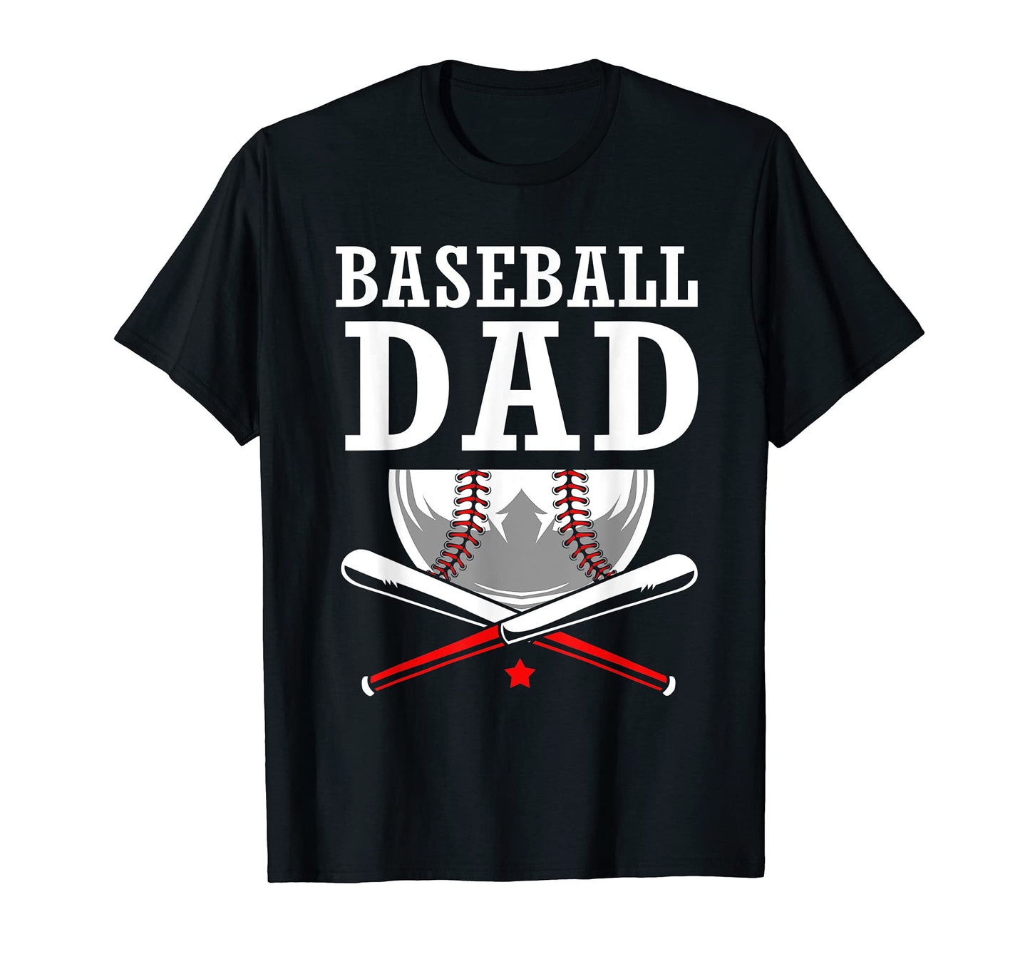 Fathers Day Baseball Baseball Dad T-Shirt - Unique Graphic Unisex - T-Shirt, Sweatshirt, Hoodie