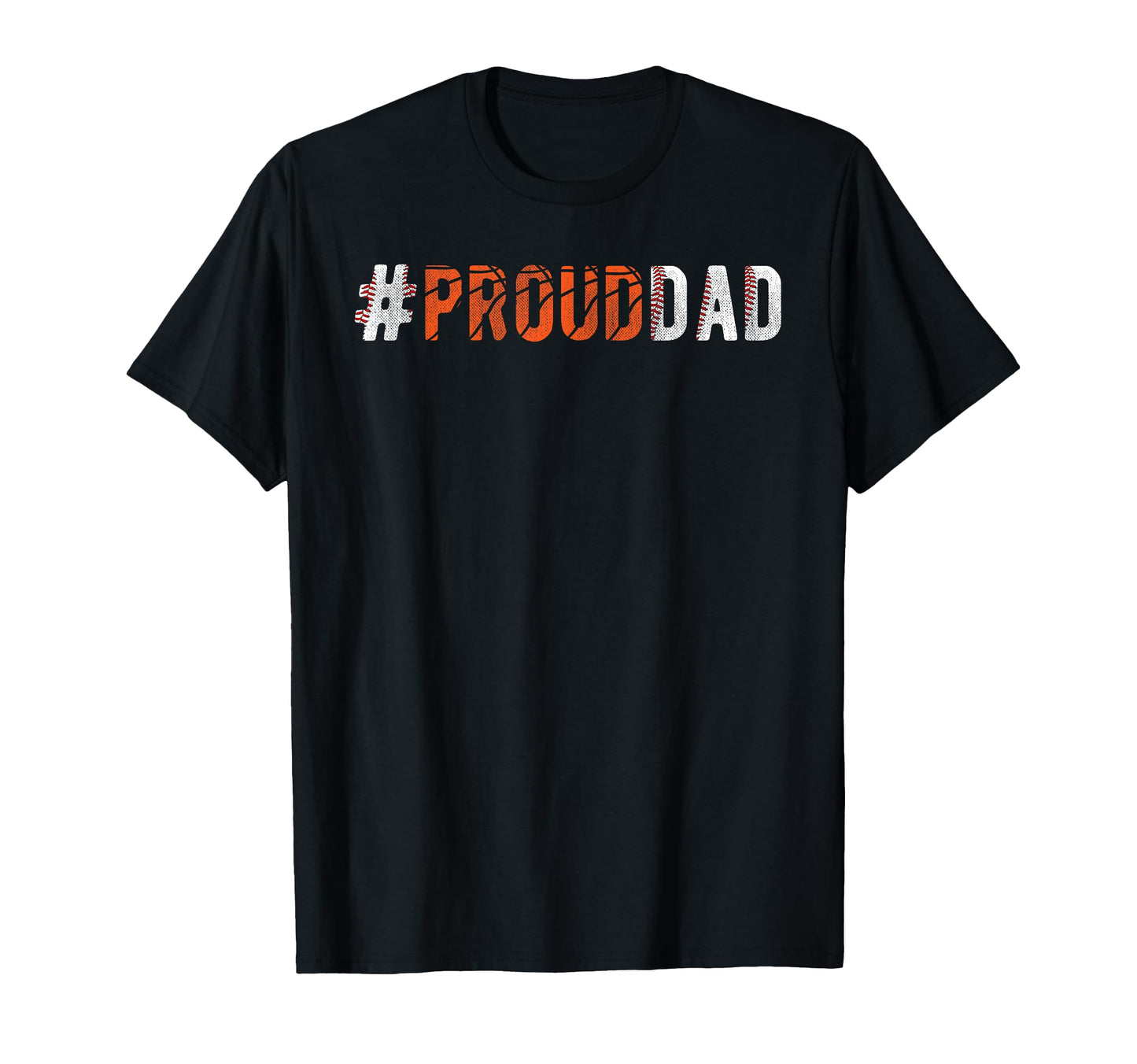 Proud Dad Baseball Basketball Dad T-Shirt - Custom Art Print for Adults - T-Shirt, Sweatshirt, Hoodie