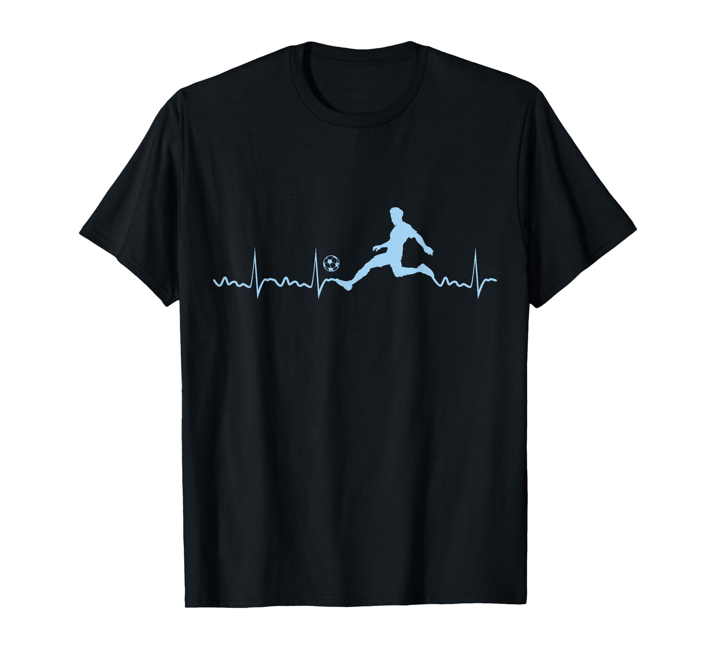 Soccer Heartbeat Football Player T-Shirt - Custom Art Print for Adults - T-Shirt, Sweatshirt, Hoodie