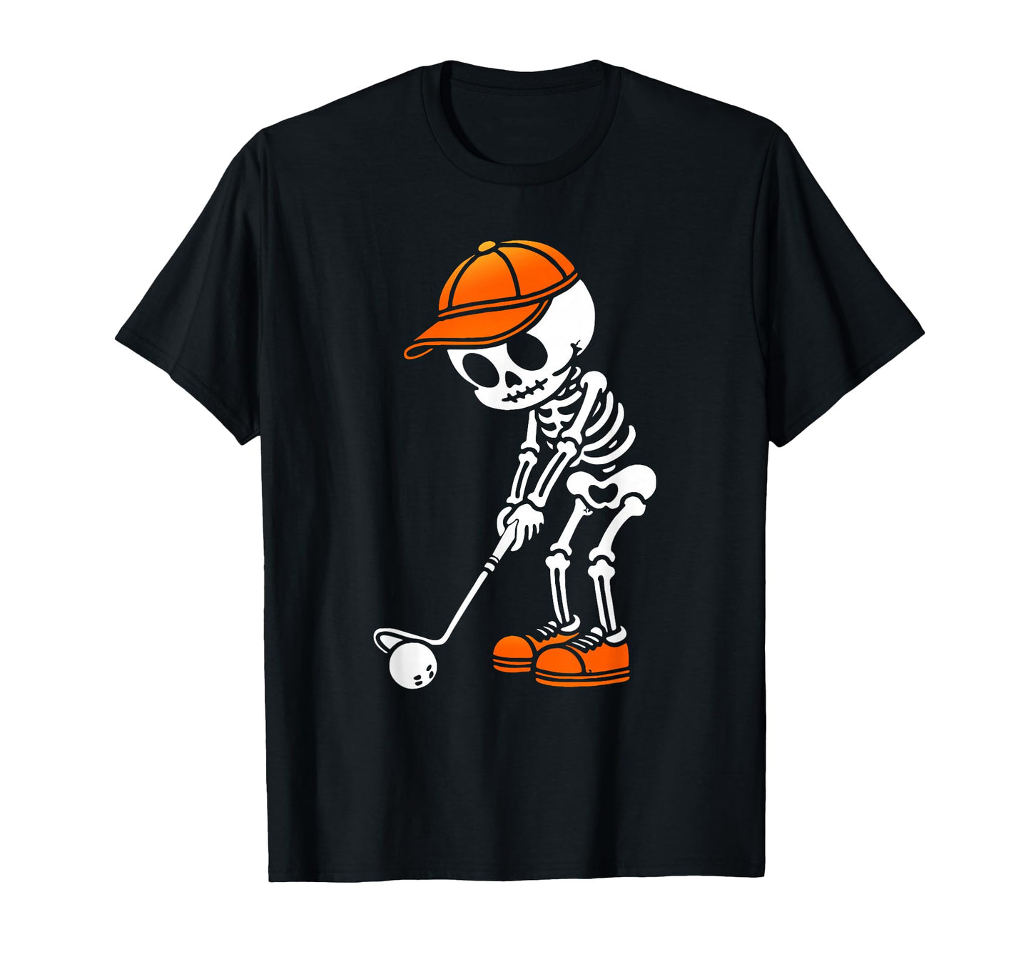 Skeleton Golf Halloween Golfer Golf T-Shirt - Minimalist Print Unisex - T-Shirt, Sweatshirt, Hoodie