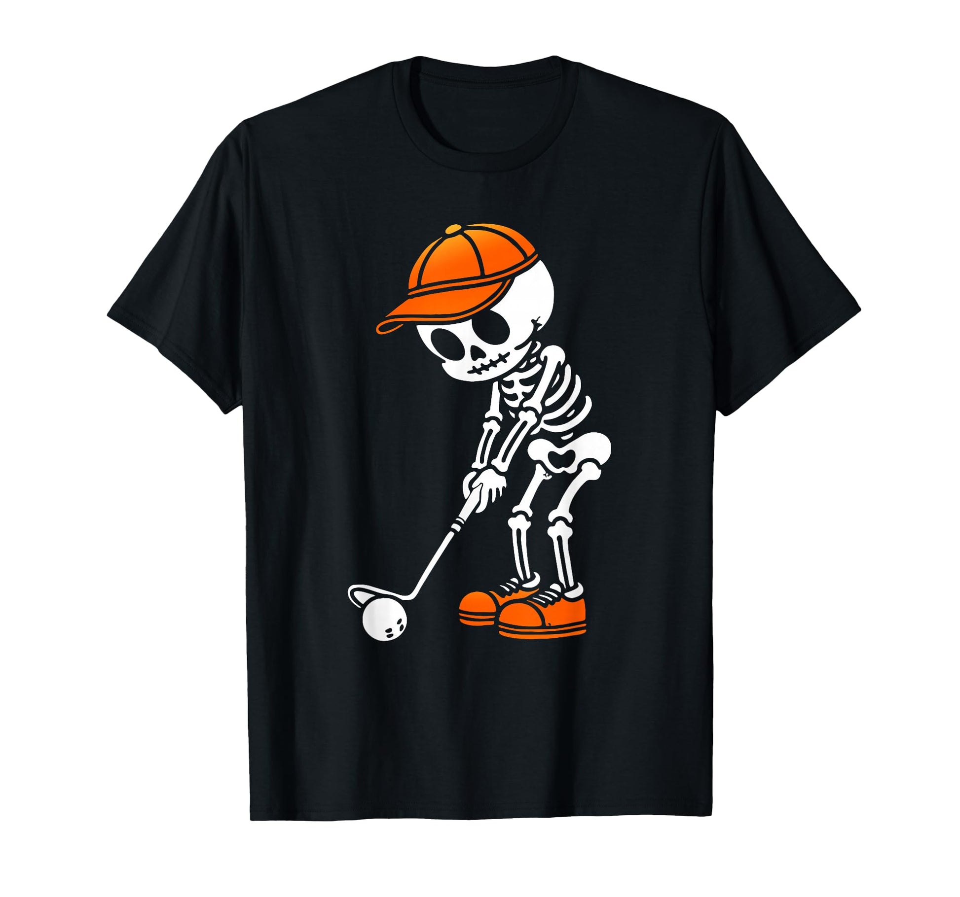 Skeleton Golf Halloween Golfer Golf T-Shirt - Minimalist Print Unisex - T-Shirt, Sweatshirt, Hoodie