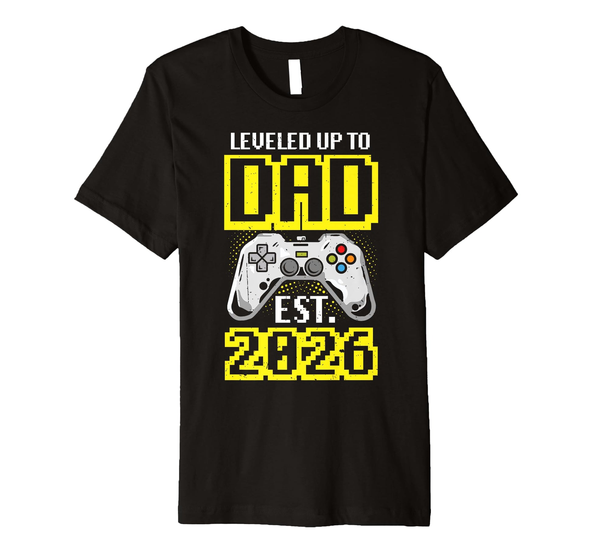 Mens Leveled Up To Dad Est 2026 Gamer T-Shirt - Minimalist Print Unisex - T-Shirt, Sweatshirt, Hoodie