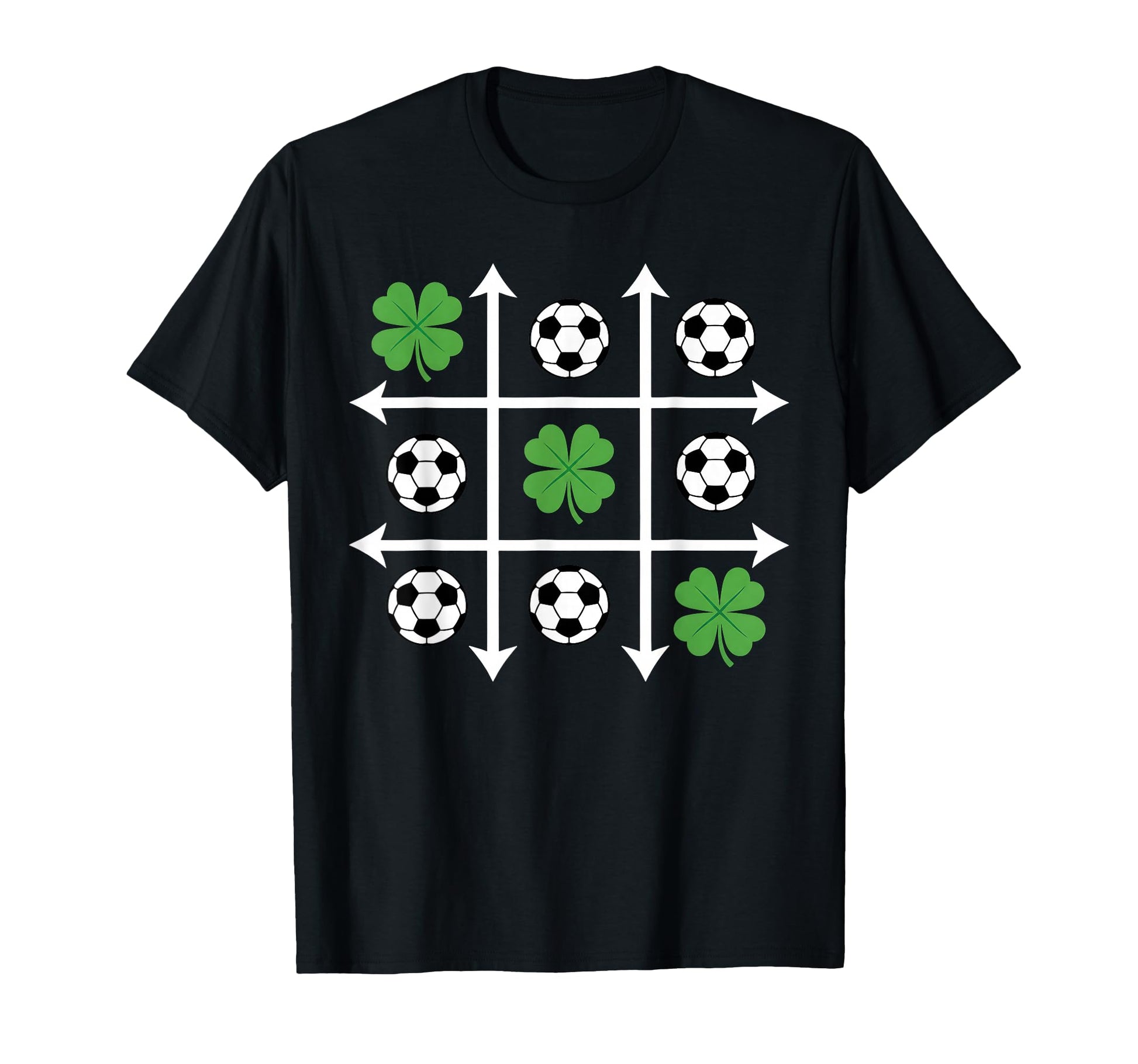 St Patricks Day Tic Tac Toe Soccer Lucky T-Shirt - Unique Graphic Unisex - T-Shirt, Sweatshirt, Hoodie