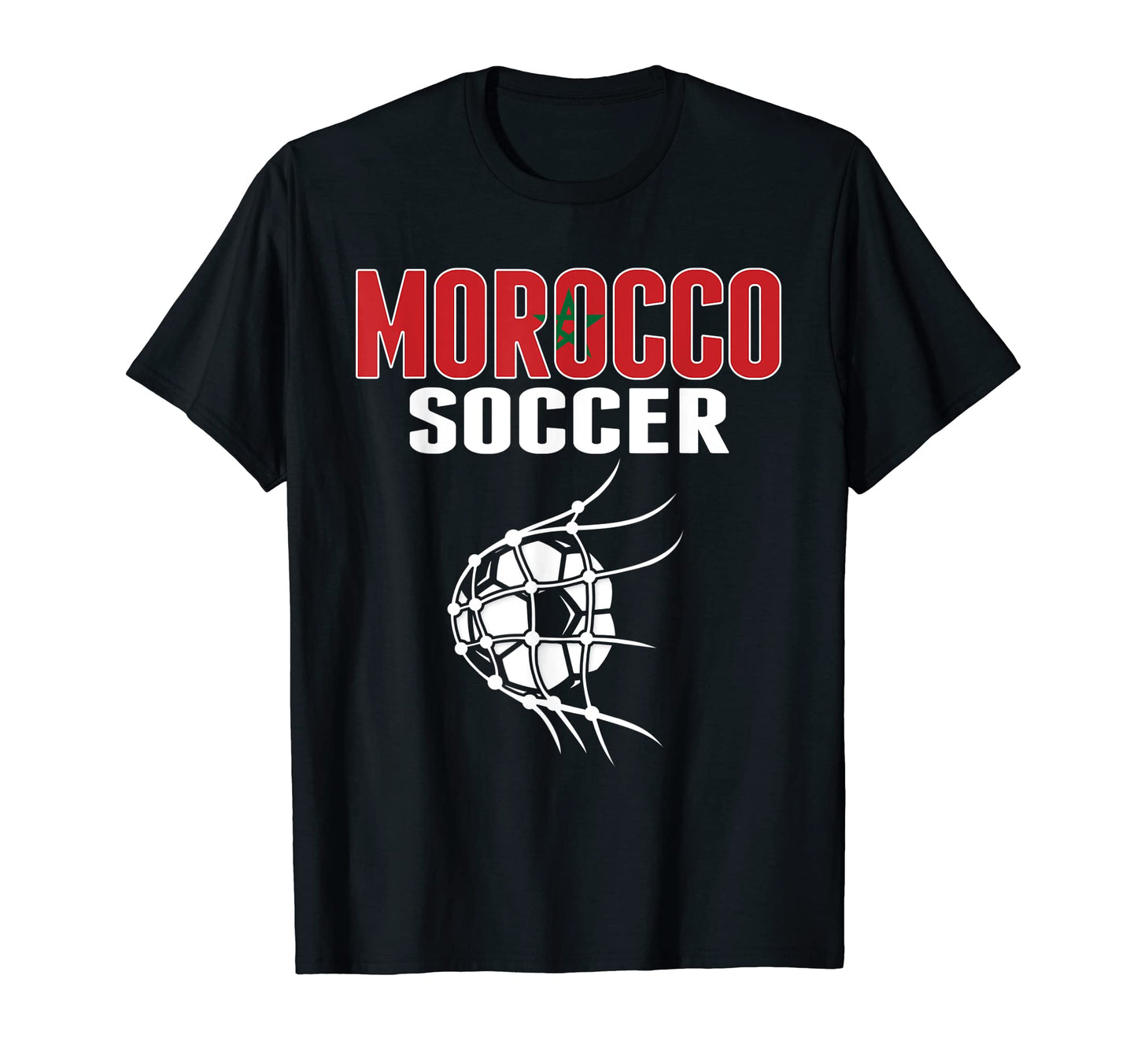 Morocco Soccer Ball Net Moroccan T-Shirt - Custom Art Print Unisex - T-Shirt, Sweatshirt, Hoodie