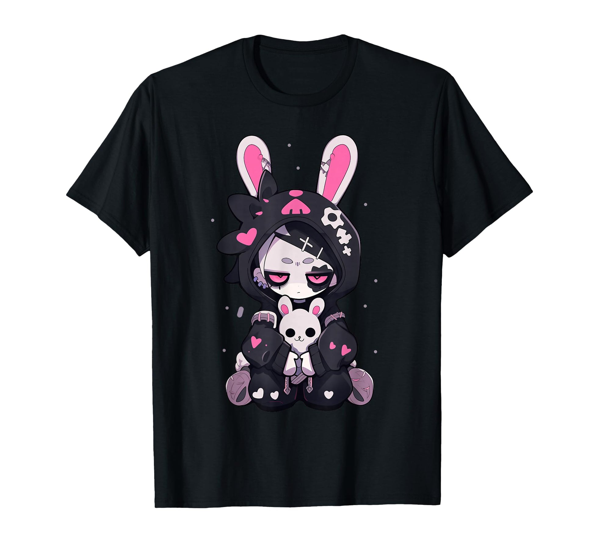 Goth Bunny Anime E Gothic Outfit T-Shirt - Streetwear Style Men Women - T-Shirt, Sweatshirt, Hoodie