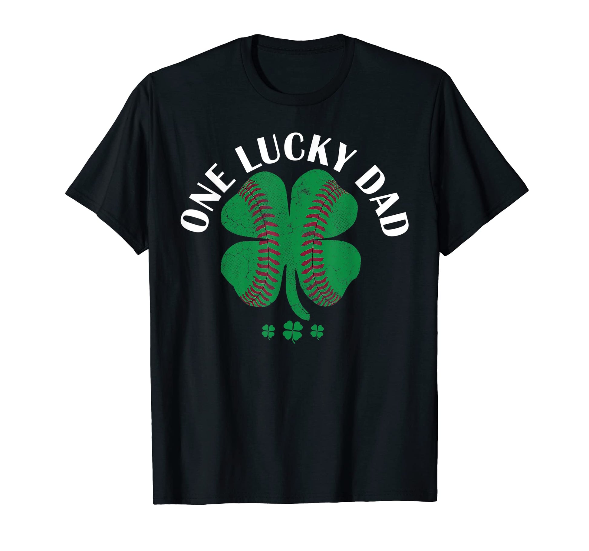 One Lucky Dad Green Baseball T-Shirt - Aesthetic Graphic for Adults - T-Shirt, Sweatshirt, Hoodie