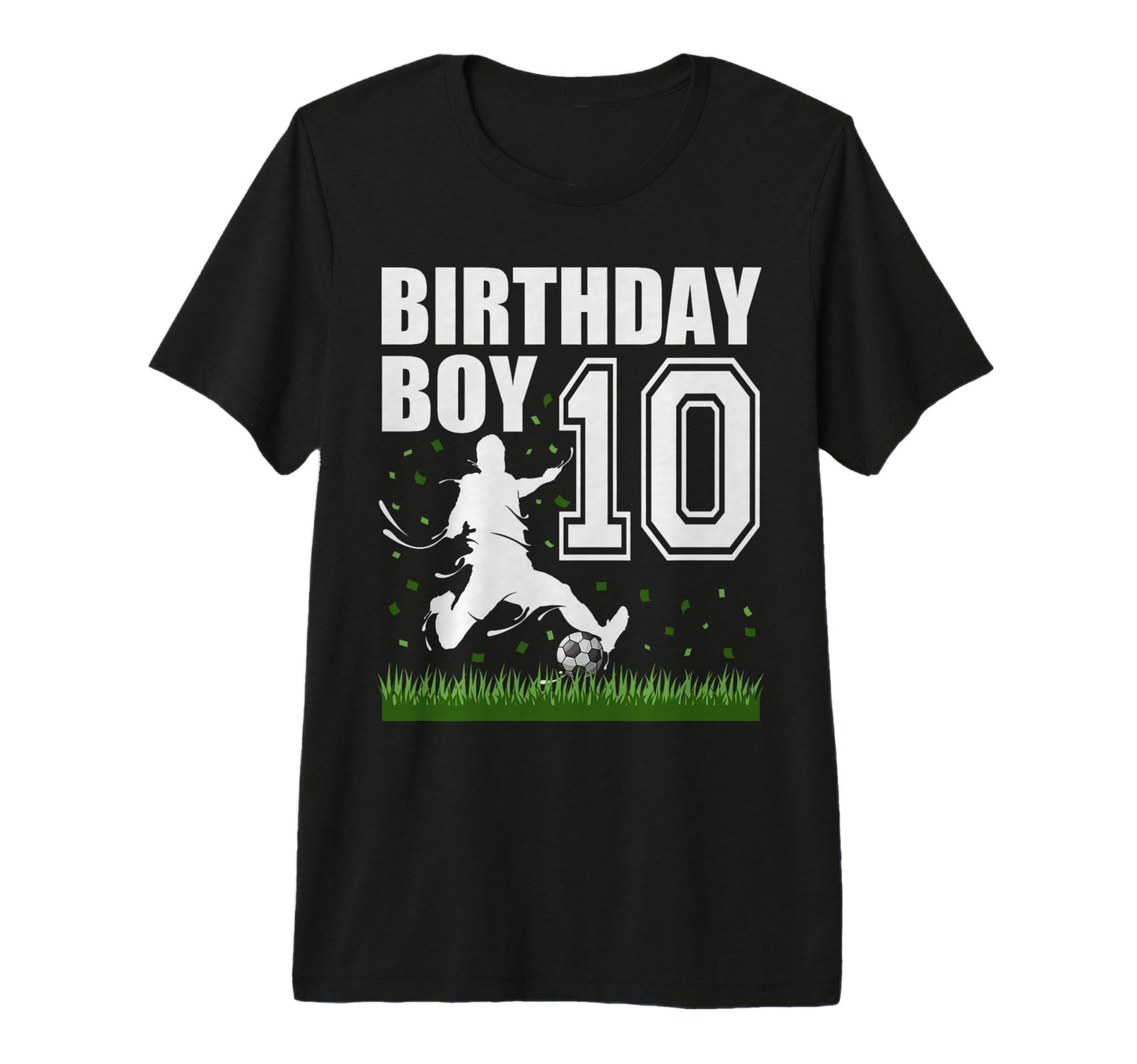 10 Year Old Soccer Birthday Party T-Shirt - Unique Graphic for Adults - T-Shirt, Sweatshirt, Hoodie