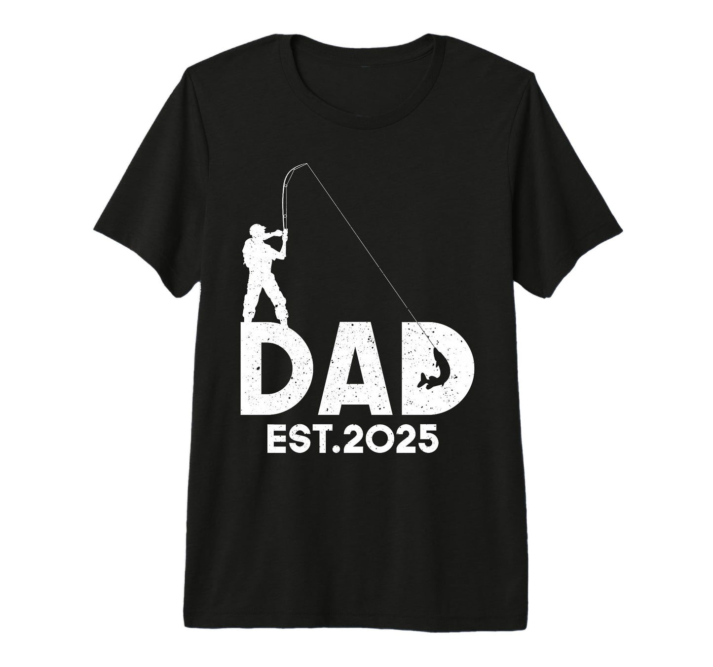 Dad Fishing Fathers Day Est 2025 Tri T-Shirt - Graphic Print for Adults - T-Shirt, Sweatshirt, Hoodie