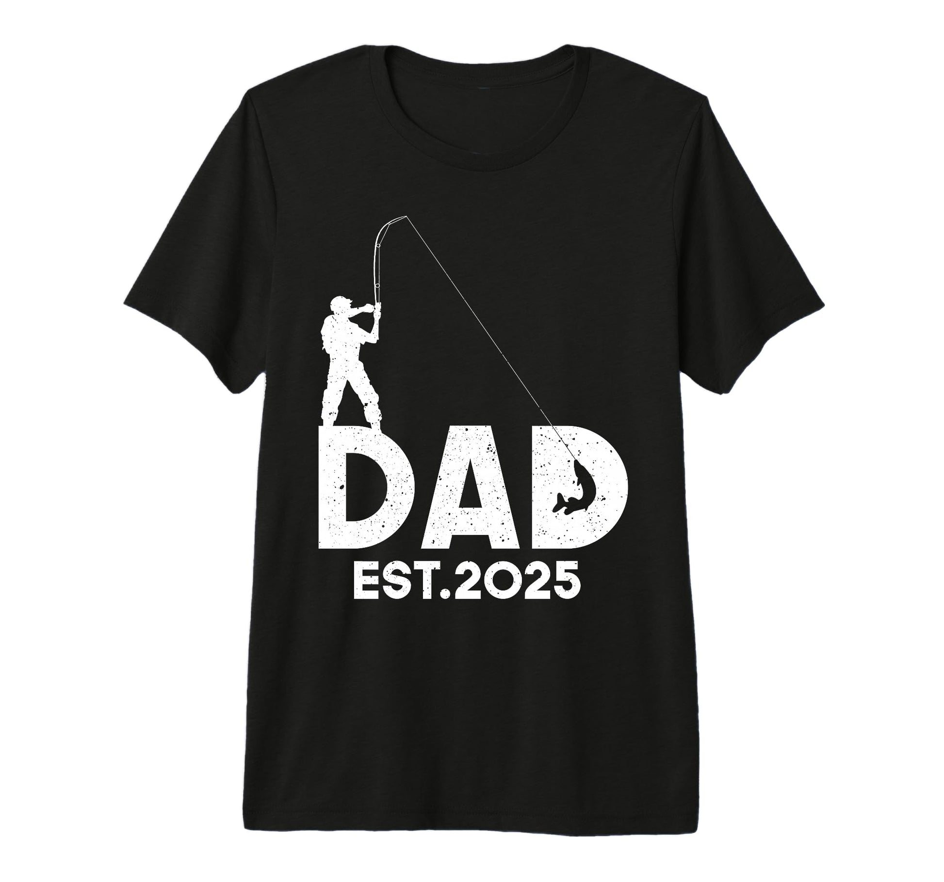 Dad Fishing Fathers Day Est 2025 Tri T-Shirt - Graphic Print for Adults - T-Shirt, Sweatshirt, Hoodie