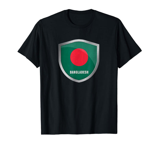 Bangladesh Flag Badge Soccer Fans T-Shirt - Minimalist Print Men Women - T-Shirt, Sweatshirt, Hoodie