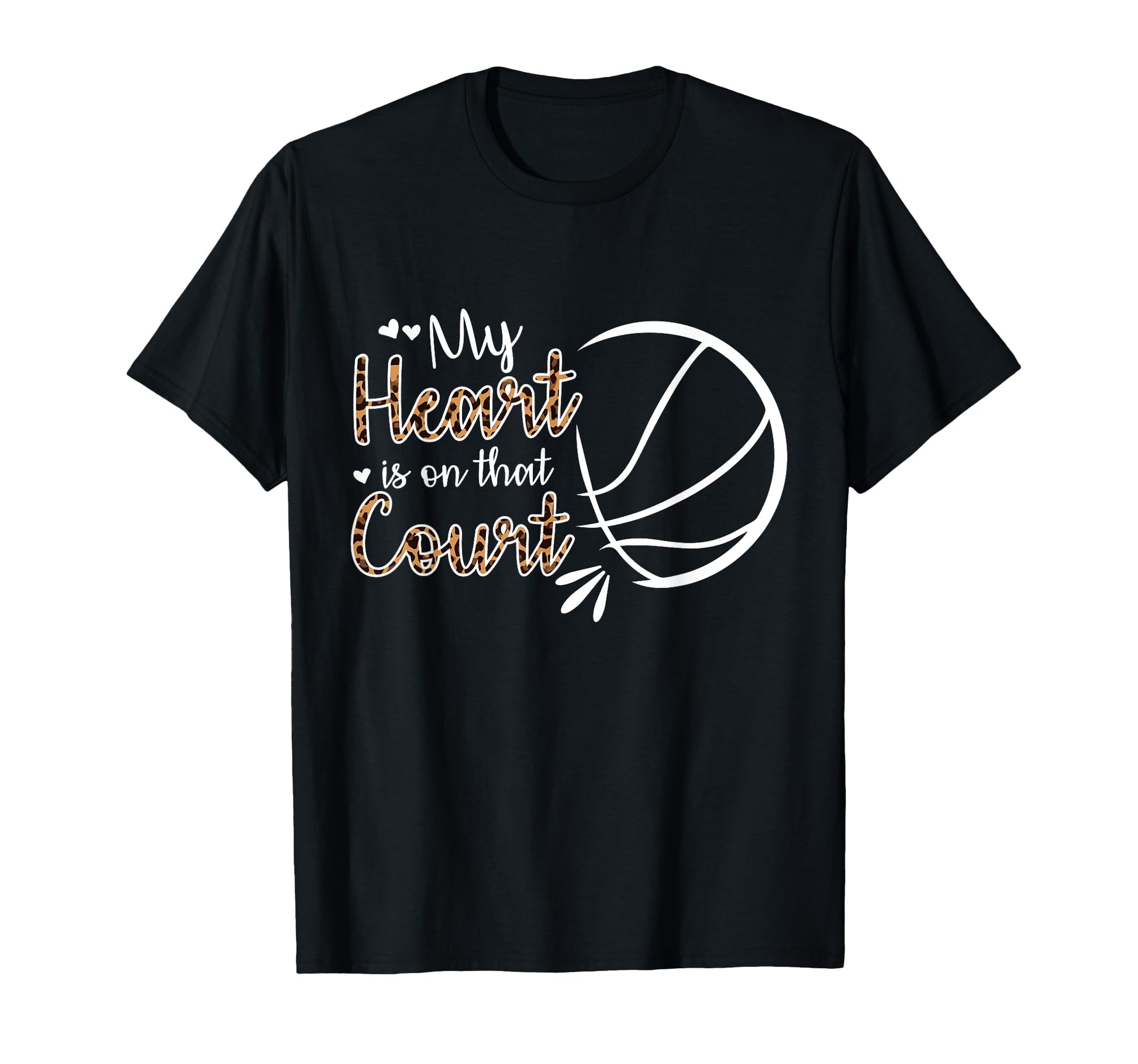 My Heart Is That Court Basketball Dad T-Shirt - Trendy Graphic Men Women - T-Shirt, Sweatshirt, Hoodie