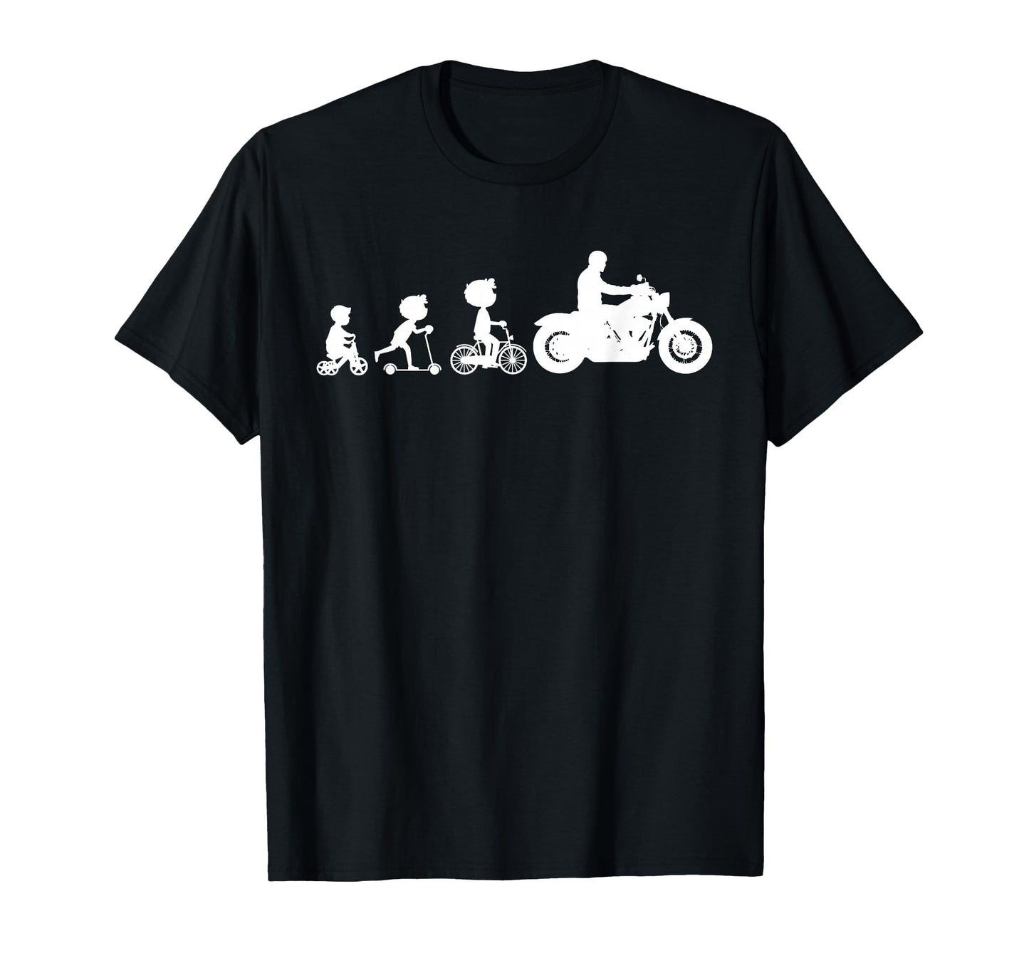Biker Evolution Life Motorcycle T-Shirt - Custom Art Print for Adults - T-Shirt, Sweatshirt, Hoodie