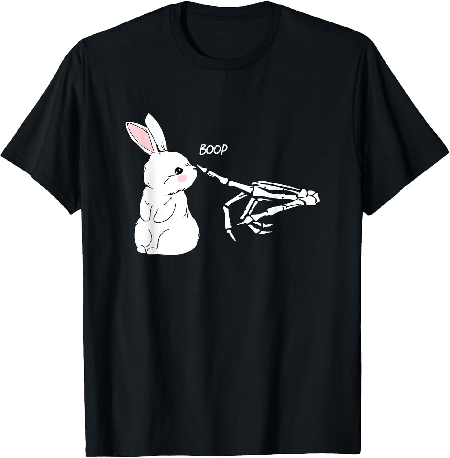 Rabbit Bunny Skeleton Hand Happy Easter Unisex T-shirt, Sweatshirt, Hoodie, Long Sleeve Tee - T-Shirt, Sweatshirt, Hoodie