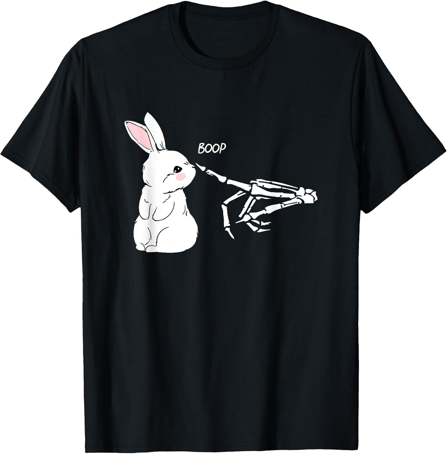 Rabbit Bunny Skeleton Hand Happy Easter Unisex T-shirt, Sweatshirt, Hoodie, Long Sleeve Tee - T-Shirt, Sweatshirt, Hoodie