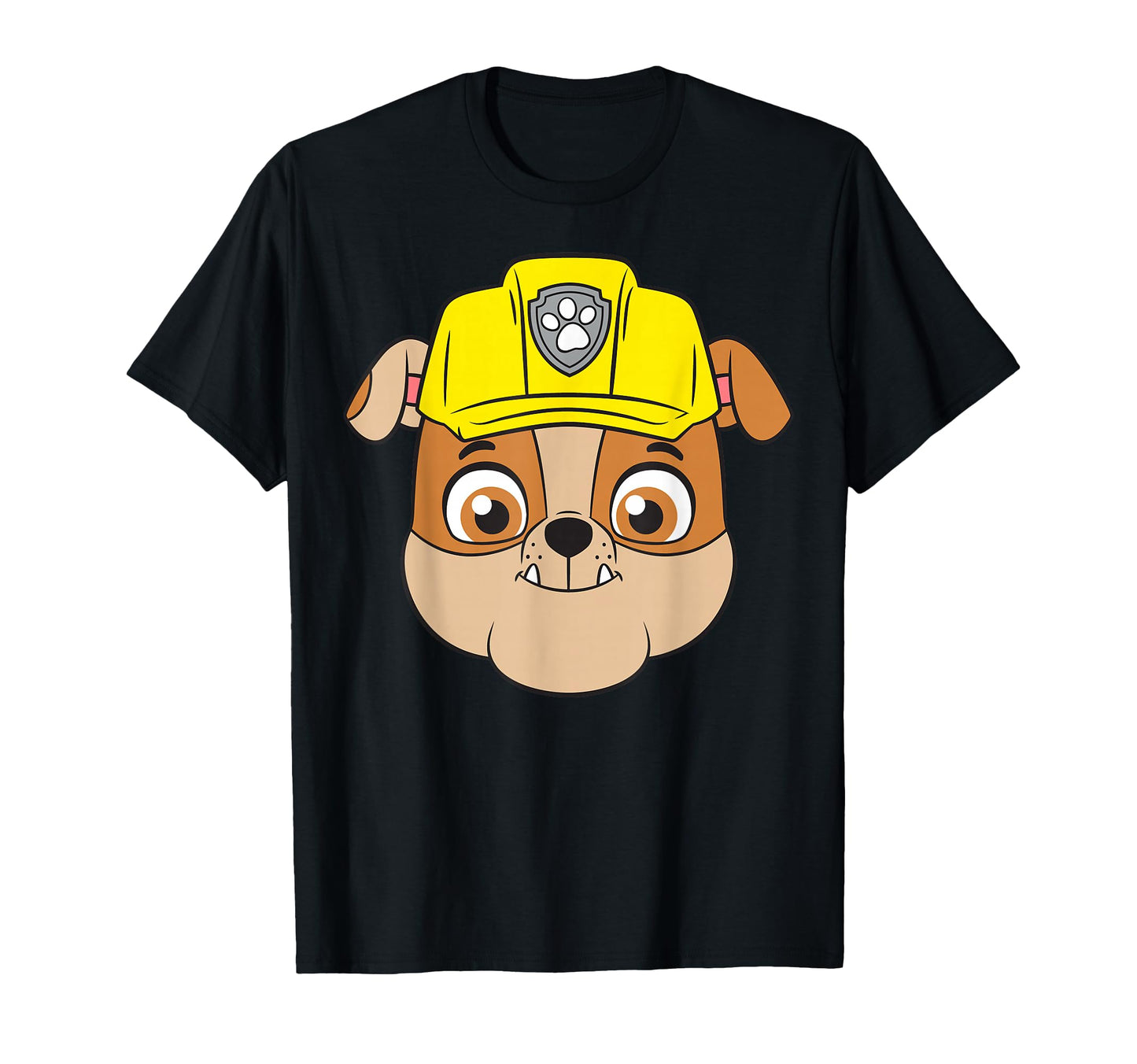 Paw Patrol Rubble Face T-Shirt - Custom Art Print Men Women - T-Shirt, Sweatshirt, Hoodie