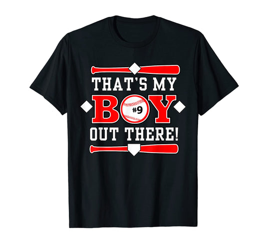 9 Thats My Out There Baseball Mom Dad T-Shirt - Aesthetic Graphic Unisex - T-Shirt, Sweatshirt, Hoodie
