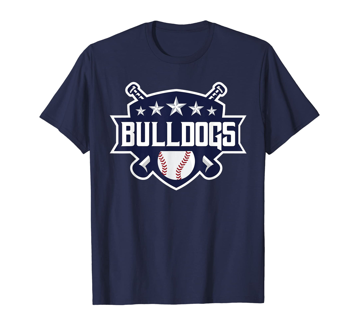 Bulldogs Blue Baseball Game Day Stars T-Shirt - Aesthetic Graphic Unisex - T-Shirt, Sweatshirt, Hoodie