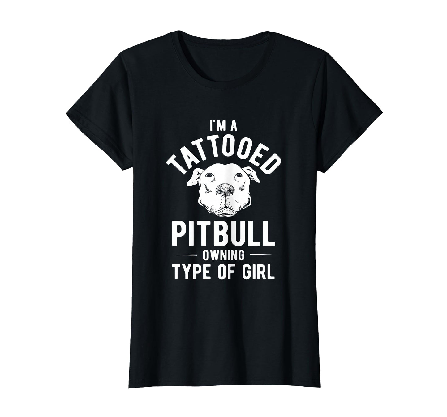 Tattooed Pitbull Owning Pet Dog T-Shirt - Fun Novelty Design for Adults - T-Shirt, Sweatshirt, Hoodie