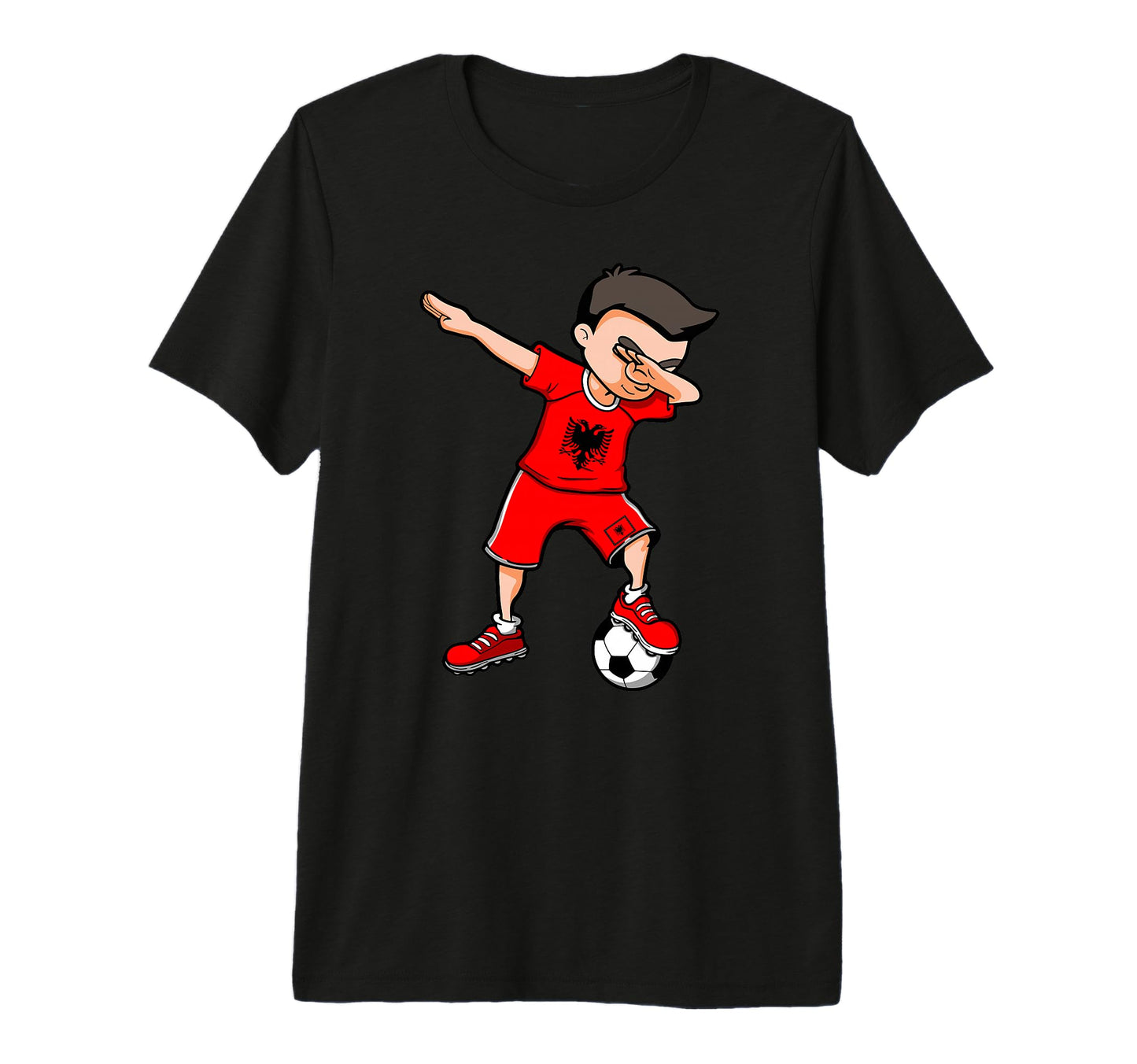 Dabbing Soccer Albania Jersey T-Shirt - Minimalist Print Men Women - T-Shirt, Sweatshirt, Hoodie