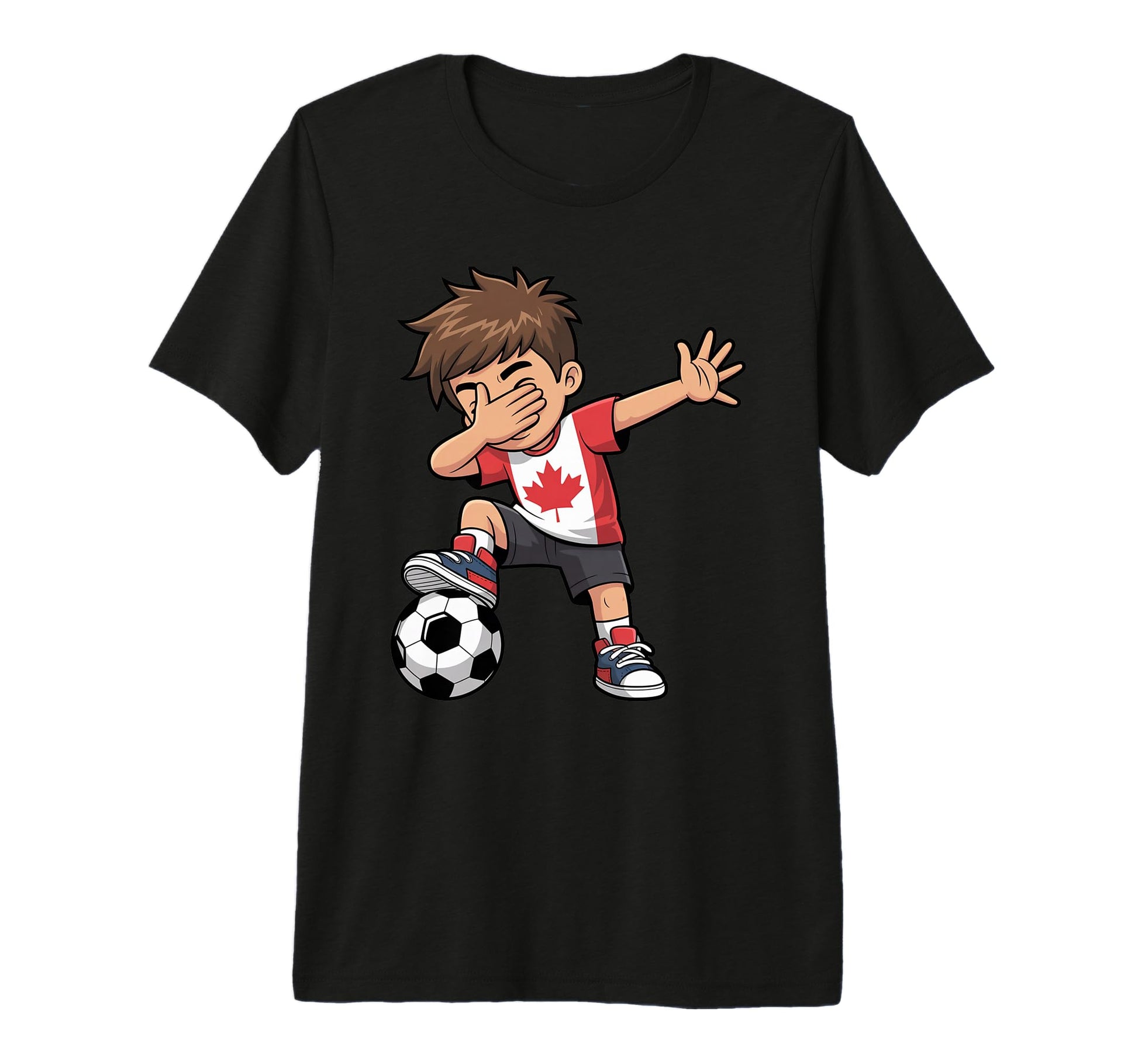 Canadian Dabbing Soccer Football Player T-Shirt - Custom Art Print Unisex - T-Shirt, Sweatshirt, Hoodie