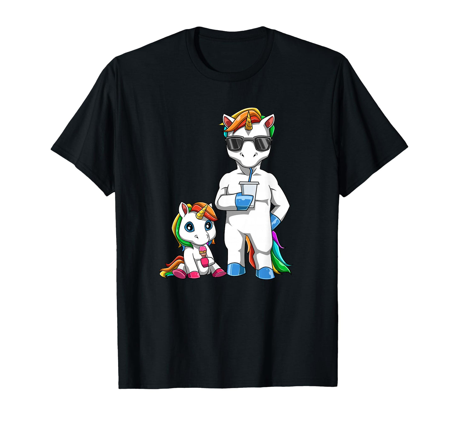 Matching Dad And Unicorn Outfits T-Shirt - Casual Everyday Wear for Adults - T-Shirt, Sweatshirt, Hoodie