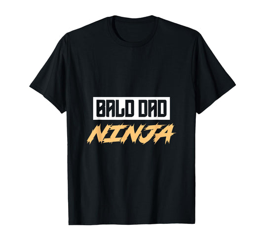 Bald Dad Ninja Funny Daddy T-Shirt - Fun Novelty Design for Adults - T-Shirt, Sweatshirt, Hoodie