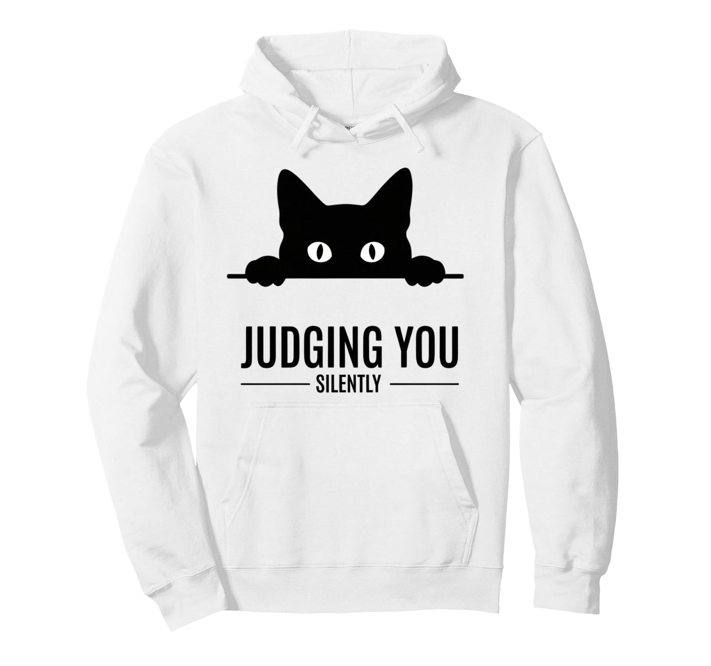 Cat Judging You Silently Funny Black Cat Mom Hoodie - Graphic Print Unisex - T-Shirt, Sweatshirt, Hoodie