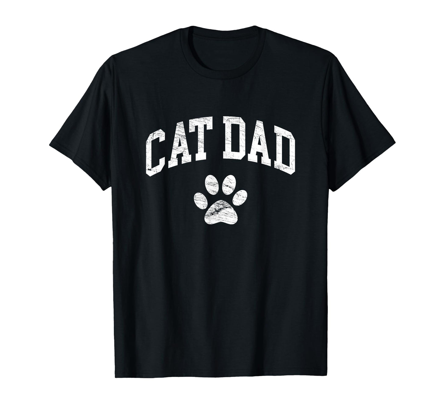 Cat Dad Distressed Funny Cat Paw T-Shirt - Aesthetic Graphic for Adults - T-Shirt, Sweatshirt, Hoodie