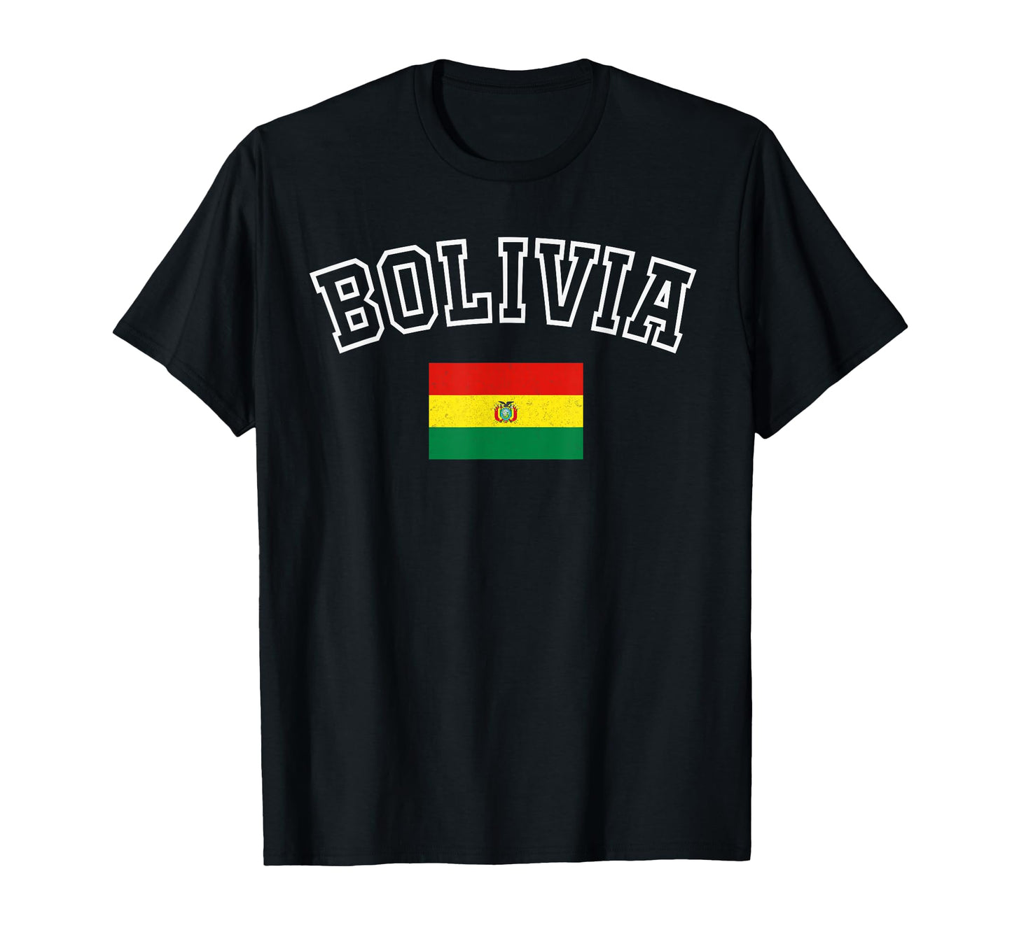 Bolivia Flag Distressed Heritage T-Shirt - Custom Art Print Men Women - T-Shirt, Sweatshirt, Hoodie
