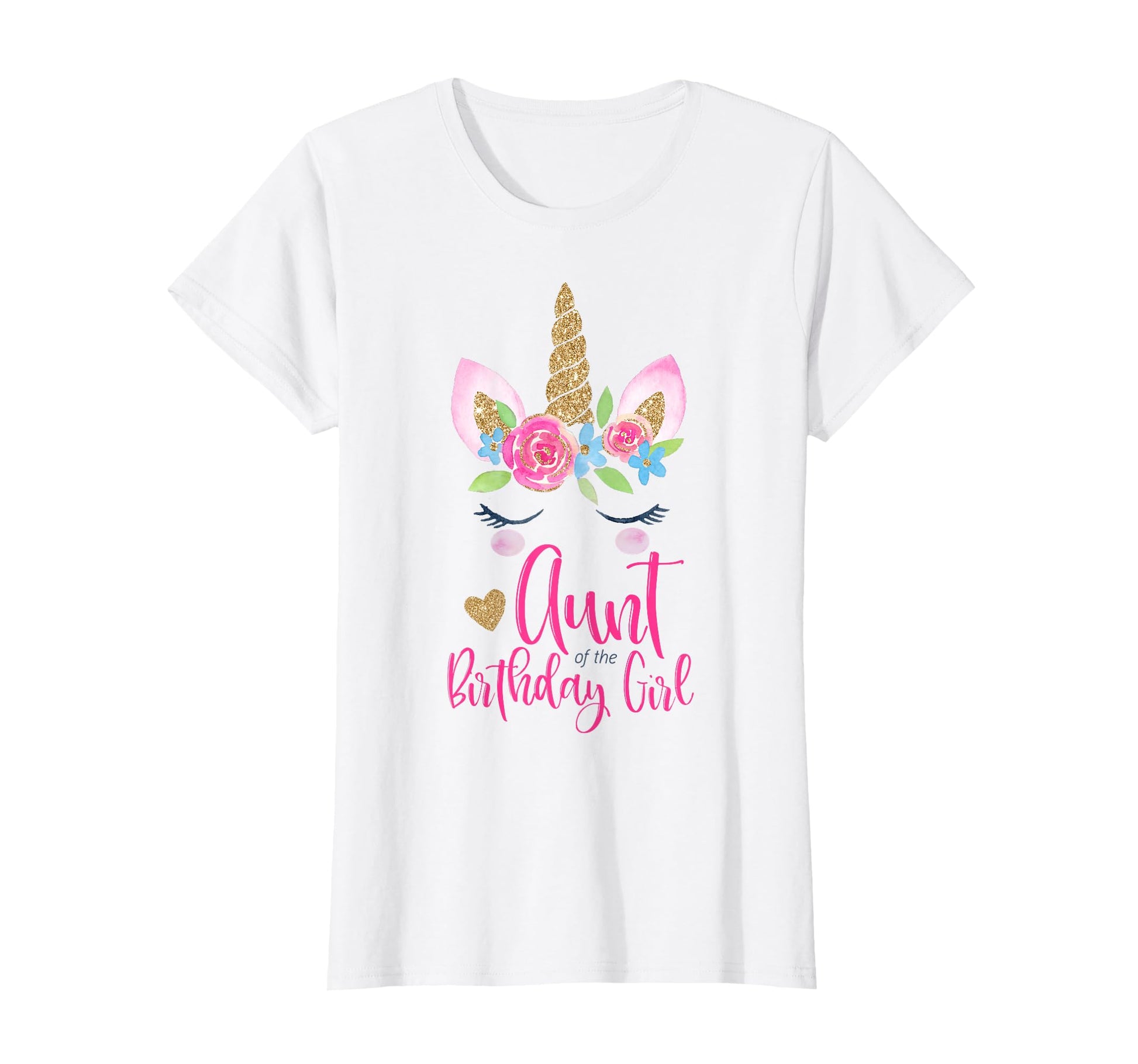 Unicorn Aunt Birthday Matching Party T-Shirt - Custom Art Print for Adults - T-Shirt, Sweatshirt, Hoodie
