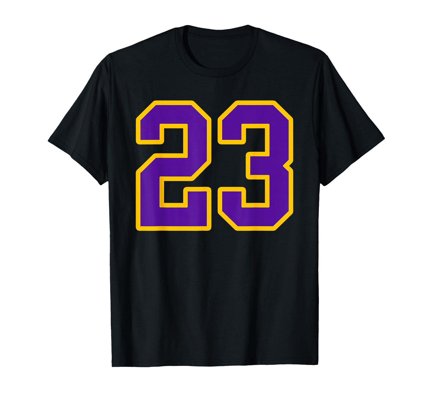 Purple And Gold Number 23 Jersey T-Shirt - Casual Everyday Wear Men Women - T-Shirt, Sweatshirt, Hoodie